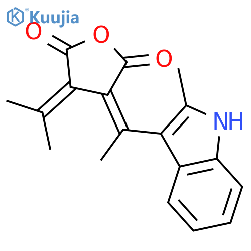 2,5-Furandione, dihydro-3-(1-methylethylidene)-4-[1-(2-methyl-1H-indol-3-yl)ethylidene]-, (4Z)- structure