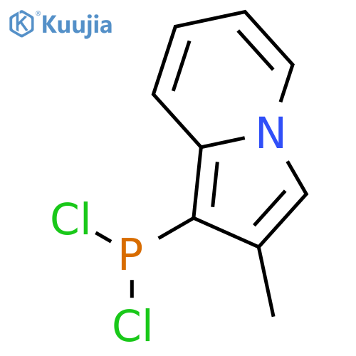 PHOSPHONOUS DICHLORIDE, (2-METHYL-1-INDOLIZINYL)- structure