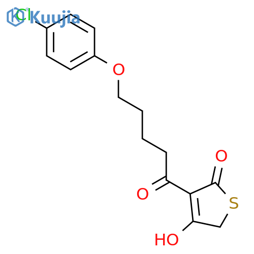 2(5H)-Thiophenone, 3-[5-(4-chlorophenoxy)-1-oxopentyl]-4-hydroxy- structure