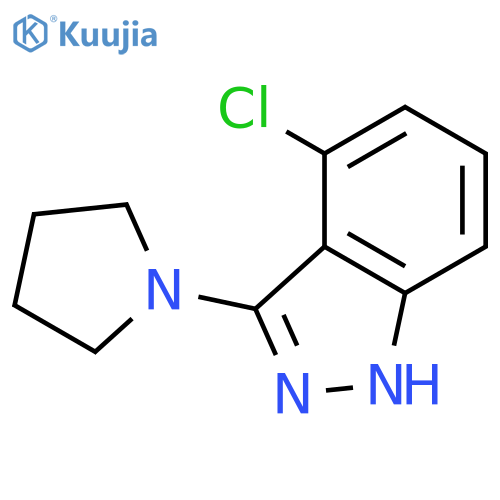 1H-Indazole, 4-chloro-3-(1-pyrrolidinyl)- structure