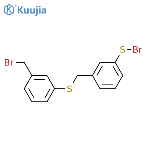 Benzenesulfenyl bromide, 3-[[[3-(bromomethyl)phenyl]thio]methyl]- structure