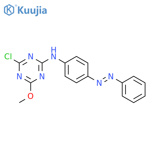 1,3,5-Triazin-2-amine, 4-chloro-6-methoxy-N-[4-(phenylazo)phenyl]- structure