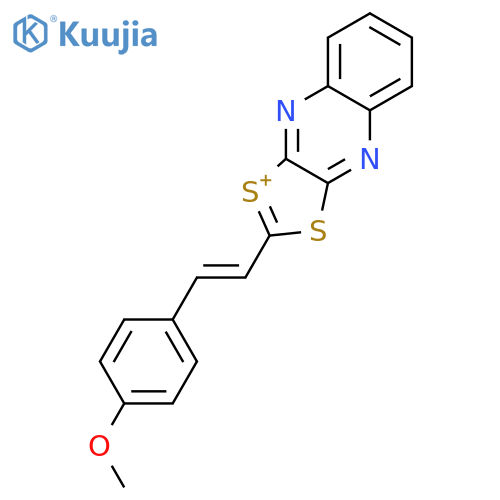 1,3-Dithiolo[4,5-b]quinoxalin-1-ium, 2-[2-(4-methoxyphenyl)ethenyl]- structure