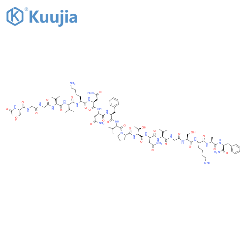 L-Phenylalaninamide,N-acetyl-L-serylglycylglycyl-L-valyl-L-valyl-L-lysyl-L-asparaginyl-L-asparaginyl-L-phenylalanyl-L-valyl-L-prolyl-L-threonyl-L-asparaginyl-L-valylglycyl-L-seryl-L-lysyl-L-alanyl-(9CI) structure