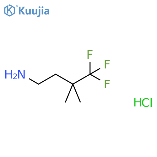 4,4,4-trifluoro-3,3-dimethylbutan-1-amine hydrochloride structure