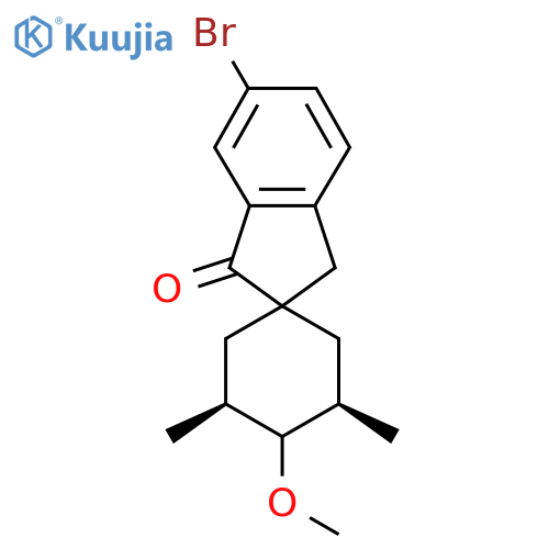 (3'S,5'R)-6-Bromo-4'-methoxy-3',5'-dimethylspiro[3H-indene-2,1'-cyclohexane]-1-one structure