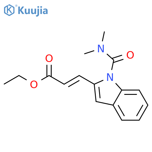 2-Propenoic acid, 3-[1-[(dimethylamino)carbonyl]-1H-indol-2-yl]-, ethyl ester, (2E)- structure