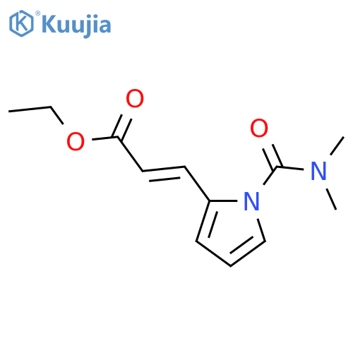 2-Propenoic acid, 3-[1-[(dimethylamino)carbonyl]-1H-pyrrol-2-yl]-, ethyl ester, (2E)- structure