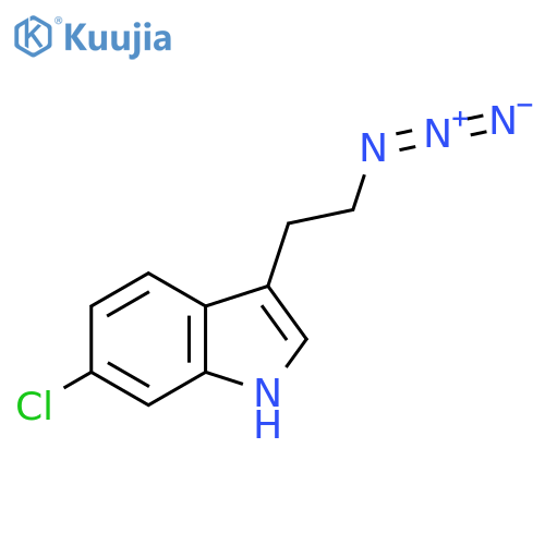 3-(2-azidoethyl)-6-chloro-1H-indole structure
