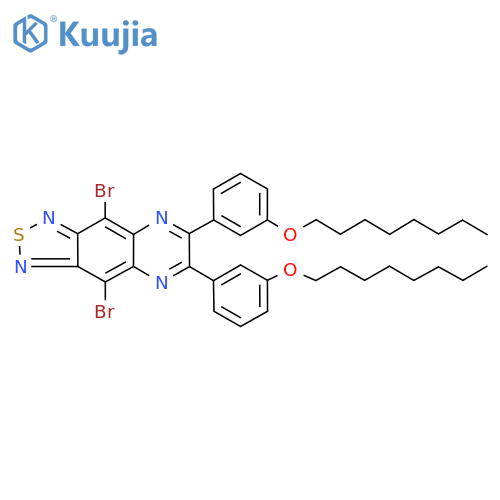 4,9-Dibromo-6,7-bis-(3-octyloxy-phenyl)-2-thia-1,3,5,8-tetraaza-cyclopenta[b]naphthalene structure