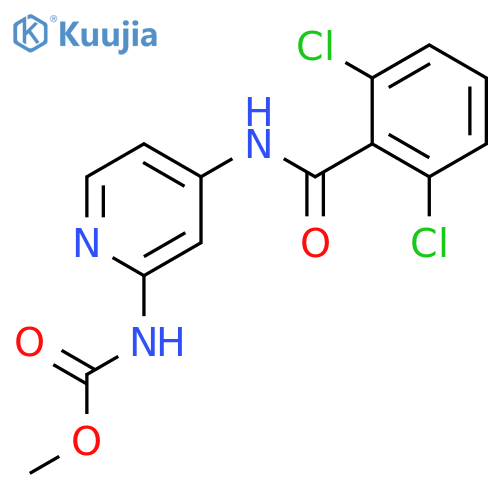 Carbamic acid, N-[4-[(2,6-dichlorobenzoyl)amino]-2-pyridinyl]-, methyl ester structure