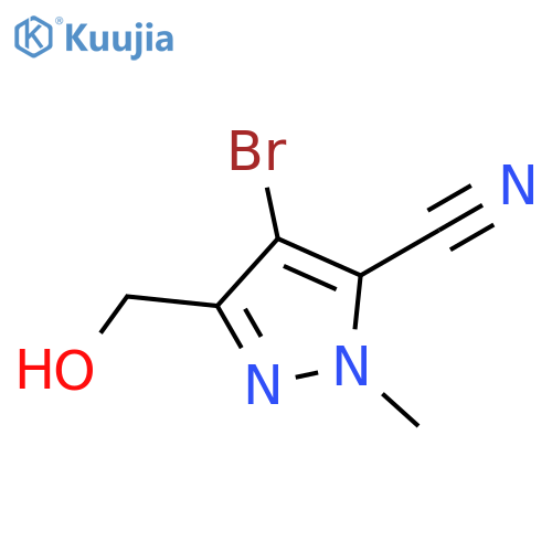 4-bromo-5-(hydroxymethyl)-2-methylpyrazole-3-carbonitrile structure