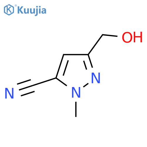 5-(hydroxymethyl)-2-methyl-pyrazole-3-carbonitrile structure