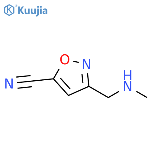 5-Isoxazolecarbonitrile, 3-[(methylamino)methyl]- structure