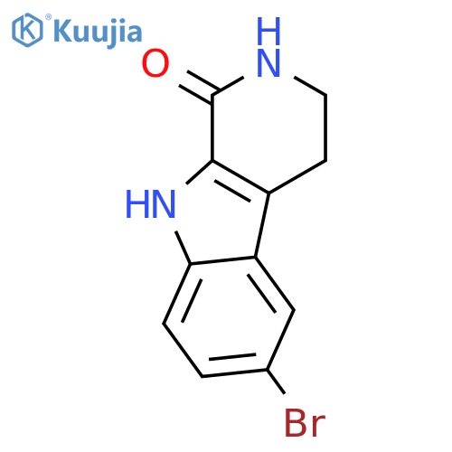 1H-Pyrido[3,4-b]indol-1-one, 6-bromo-2,3,4,9-tetrahydro- structure
