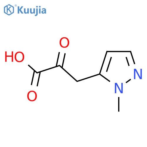 3-(1-methyl-1H-pyrazol-5-yl)-2-oxopropanoic acid structure