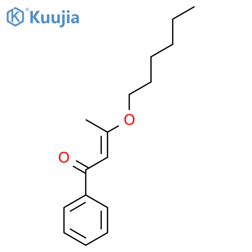 2-Buten-1-one, 3-(hexyloxy)-1-phenyl- structure