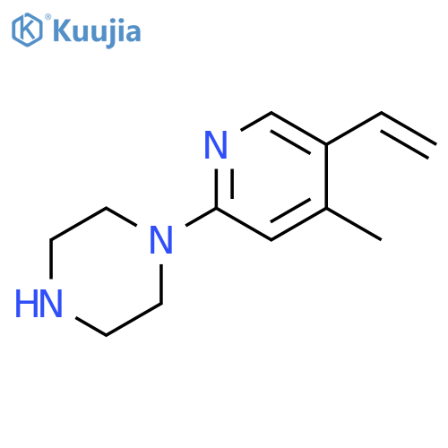 1-(4-Methyl-5-vinyl-pyridin-2-yl)-piperazine structure