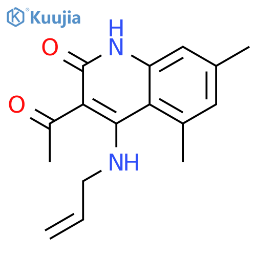 2(1H)-Quinolinone, 3-acetyl-5,7-dimethyl-4-(2-propenylamino)- structure