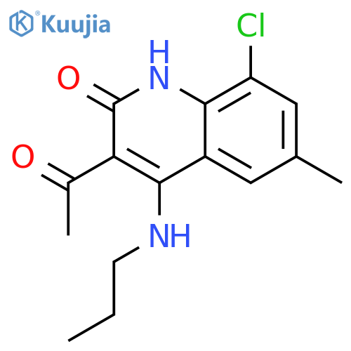 2(1H)-Quinolinone, 3-acetyl-8-chloro-6-methyl-4-(propylamino)- structure