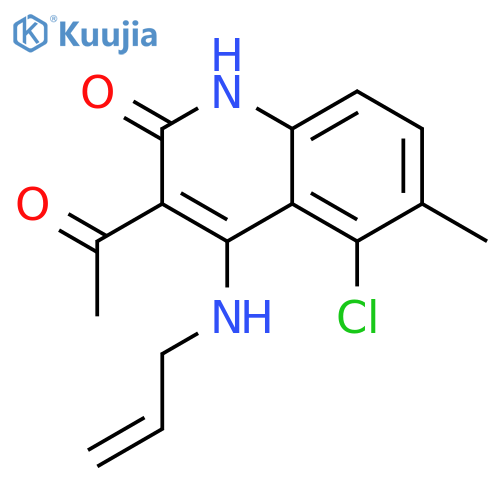 2(1H)-Quinolinone, 3-acetyl-5-chloro-6-methyl-4-(2-propenylamino)- structure