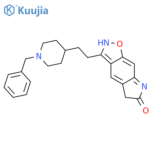 6H-Pyrrolo[3,2-f]-1,2-benzisoxazol-6-one,5,7-dihydro-3-[2-[1-(phenylmethyl)-4-piperidinyl]ethyl]- structure