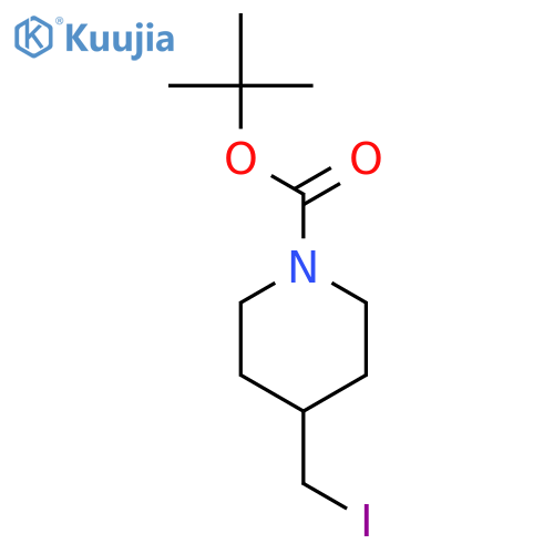 Tert-butyl 4-(iodomethyl)piperidine-1-carboxylate structure