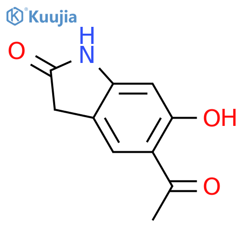 2H-Indol-2-one, 5-acetyl-1,3-dihydro-6-hydroxy- structure