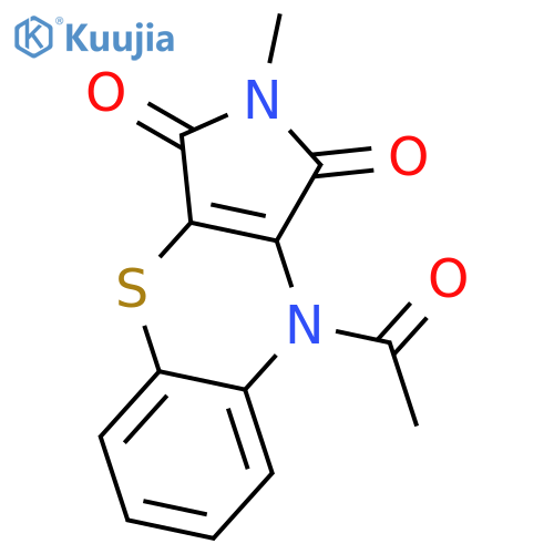 Pyrrolo[3,4-b][1,4]benzothiazine-1,3(2H,9H)-dione, 9-acetyl-2-methyl- structure
