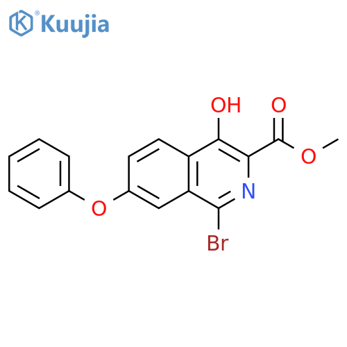 Methyl 1-Bromo-4-Hydroxy-7-Phenoxyisoquinoline-3-Carboxylate structure