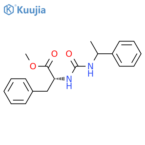 D-Phenylalanine, N-[[(1-phenylethyl)amino]carbonyl]-, methyl ester, (R)- structure