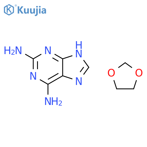 [(2R,4R)-4-(2,6-diaminopurin-9-yl)-1,3-dioxolan-2-yl]methanol structure