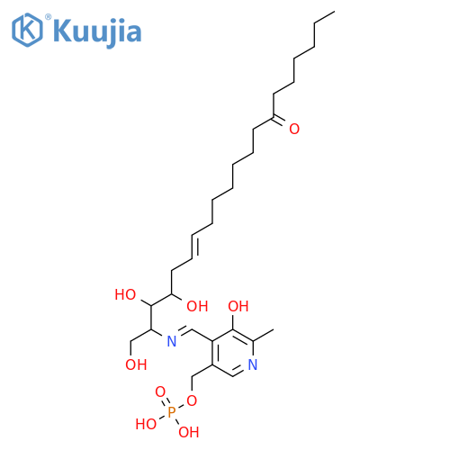 14-Eicosen-7-one, 17,18,20-trihydroxy-19-[[[3-hydroxy-2-methyl-5-[(phosphonooxy)methyl]-4-pyridinyl]methylene]amino]-, (14E,17R,18R,19S)- structure
