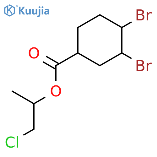Cyclohexanecarboxylic acid, 3,4-dibromo-, 2-chloro-1-methylethyl ester structure