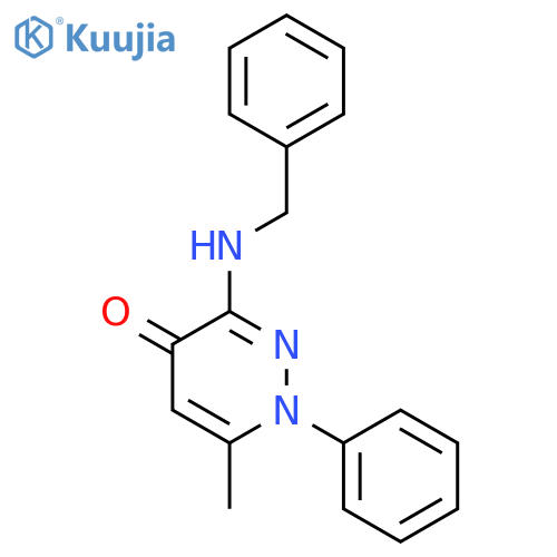 4(1H)-Pyridazinone, 6-methyl-1-phenyl-3-[(phenylmethyl)amino]- structure