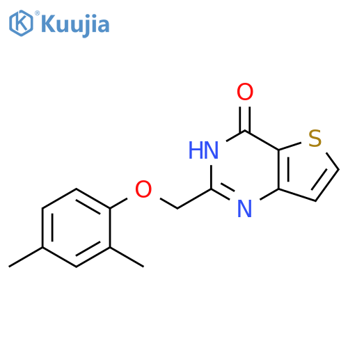 2-(2,4-dimethylphenoxymethyl)-3H,4H-thieno3,2-dpyrimidin-4-one structure