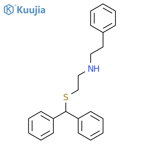 Benzeneethanamine, N-[2-[(diphenylmethyl)thio]ethyl]- structure