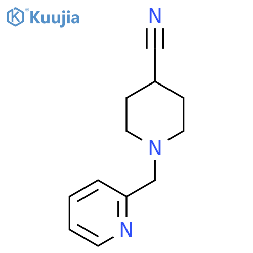 1-(pyridin-2-yl)methylpiperidine-4-carbonitrile structure