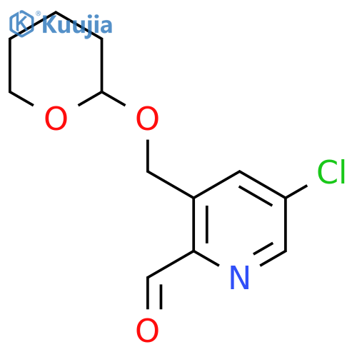 5-chloro-3-[(oxan-2-yloxy)methyl]pyridine-2-carbaldehyde structure