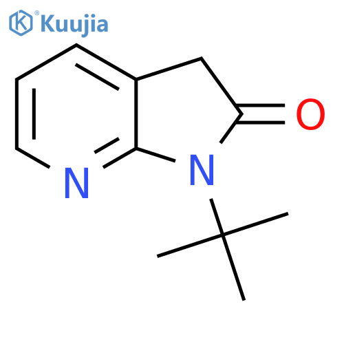 1-tert-butyl-1H,2H,3H-pyrrolo[2,3-b]pyridin-2-one structure