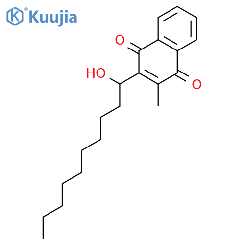 1,4-Naphthalenedione, 2-(1-hydroxydecyl)-3-methyl- structure