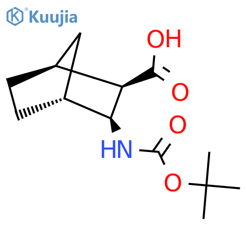 (1S,2R,3S,4R)-3-{(tert-butoxy)carbonylamino}bicyclo2.2.1heptane-2-carboxylic acid structure