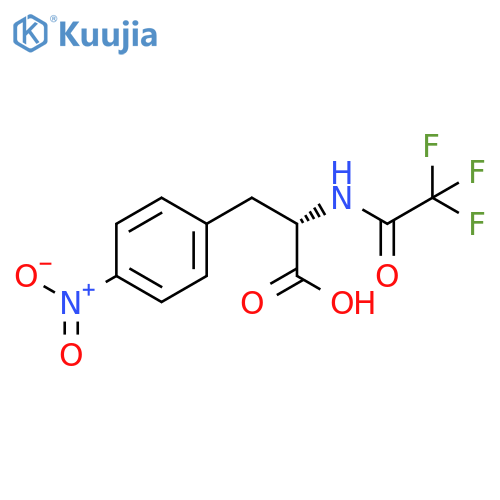 (2S)-3-(4-nitrophenyl)-2-(2,2,2-trifluoroacetamido)propanoic acid structure