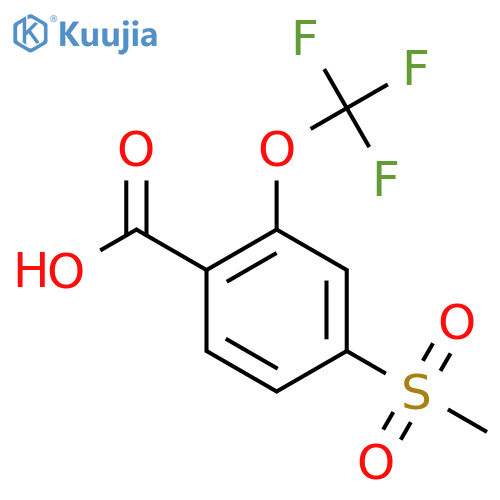 4-(Methylsulfonyl)-2-(trifluoromethoxy)benzoic acid structure