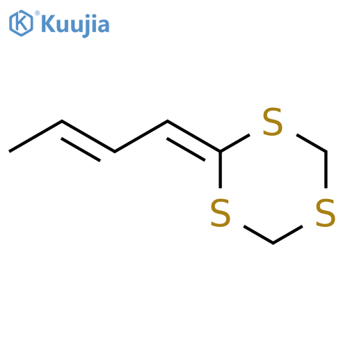 1,3,5-TRITHIANE, 2-(2-BUTENYLIDENE)- structure