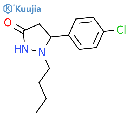3-Pyrazolidinone, 1-butyl-5-(4-chlorophenyl)- structure
