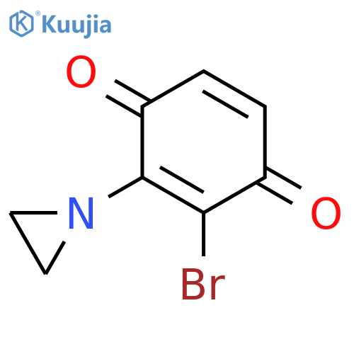 2,5-Cyclohexadiene-1,4-dione, 2-(1-aziridinyl)-3-bromo- structure