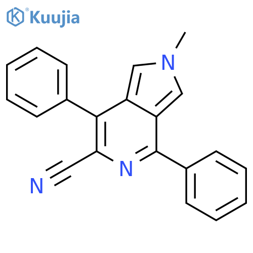 2H-Pyrrolo[3,4-c]pyridine-6-carbonitrile, 2-methyl-4,7-diphenyl- structure