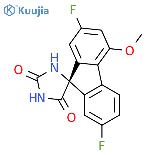 Spiro[9H-fluorene-9,4'-imidazolidine]-2',5'-dione,2,7-difluoro-4-methoxy-, (4'S)- structure