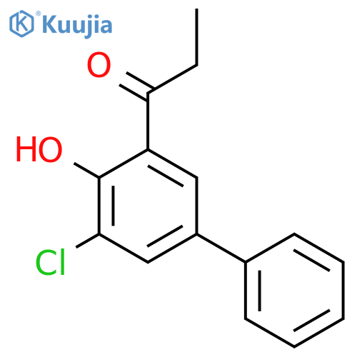 1-(3-chloro-2-hydroxy-5-phenylphenyl)propan-1-one structure